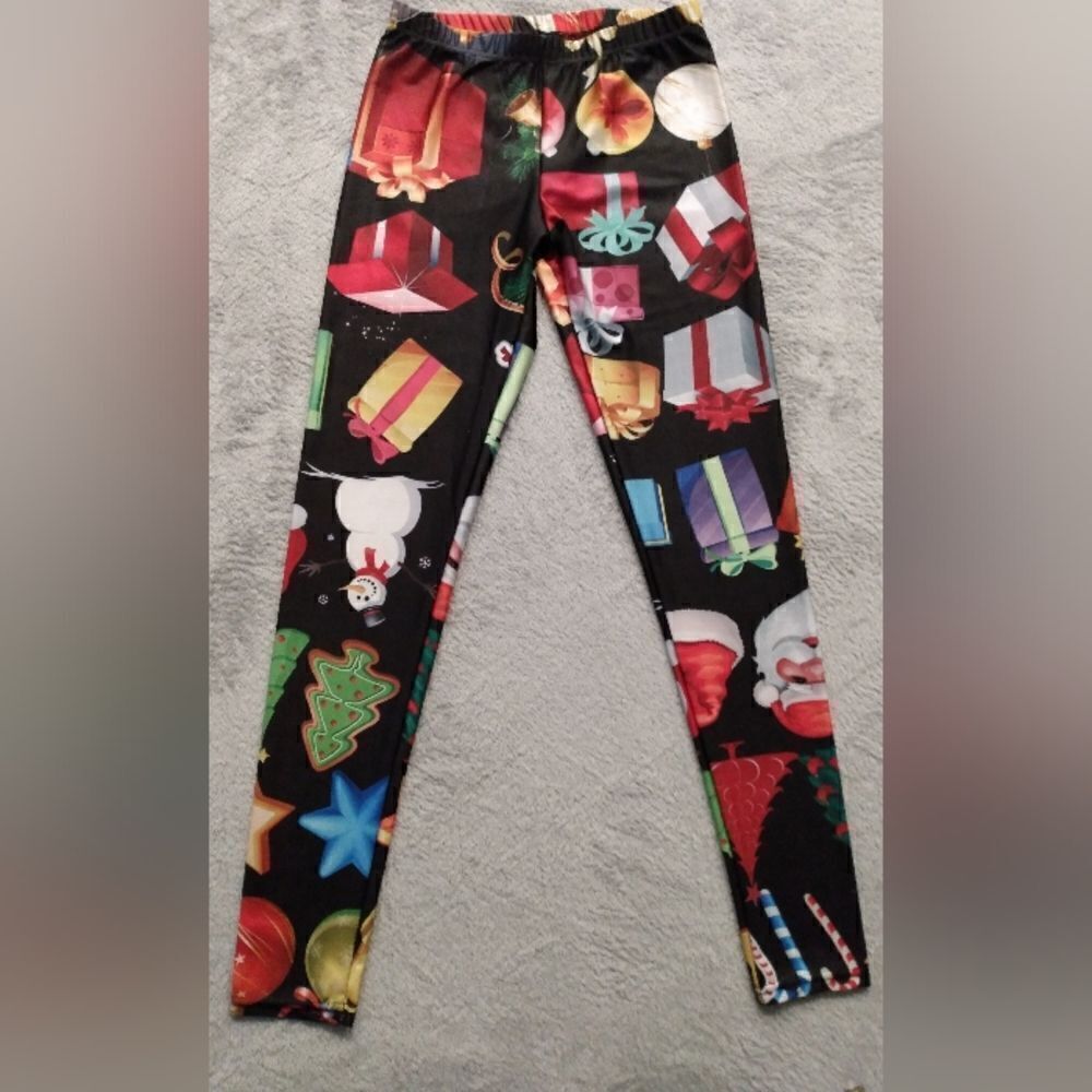 Women's Printed Leggings Christmas Soft Casual Yoga Stretchy Pants Workout Leggi